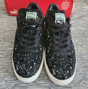 PUMA Men Suede Classic Black Splatter Black/Black/White